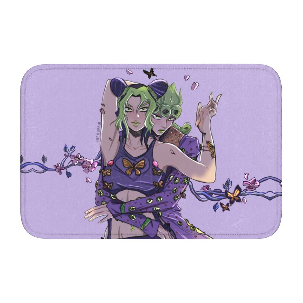 Индивидуальный коврик для двери в стиле JoJo's Bizarre Adventure, нескользящий, для прихожей, приветственный, для кухни, ванной комнаты, пола, двери, туалета, гостиной, ковер