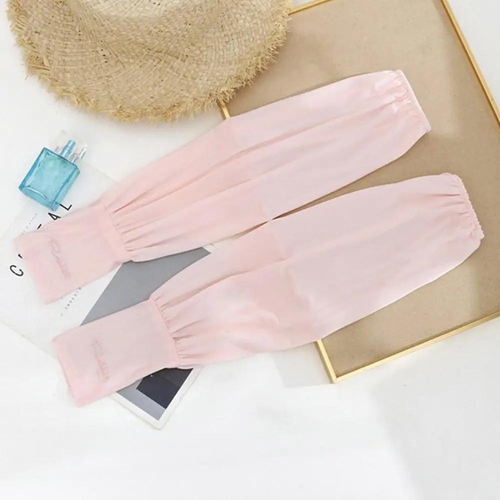 Summer Loose Sunscreen Driving Ice Silk Sleeve Female Long Length UV Protection Arm Arm Glove Sleeves Super Soft Breathable