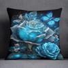 Персонализированная наволочка с розой Декоративная наволочка для автомобиля Украшения для офиса Гостиная Диван Домашняя наволочка