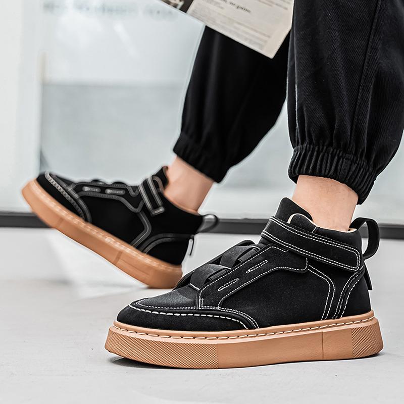 Модная осень-зима дешевая обувь для мужчин модная обувь цвета хаки с высоким берцем мужская удобная обувь на платформе повседневная мужская обувь Zapatos Hombre