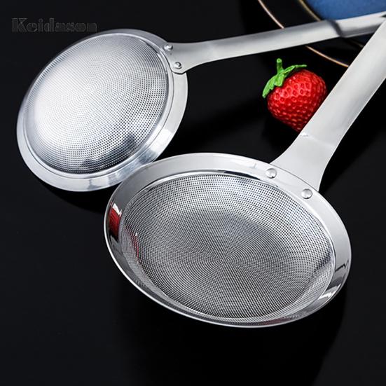 Puntos Кухня Нержавеющая сталь Мелкая сетка Проволока Маслоотделитель Ситечко для муки Дуршлаг Ложка