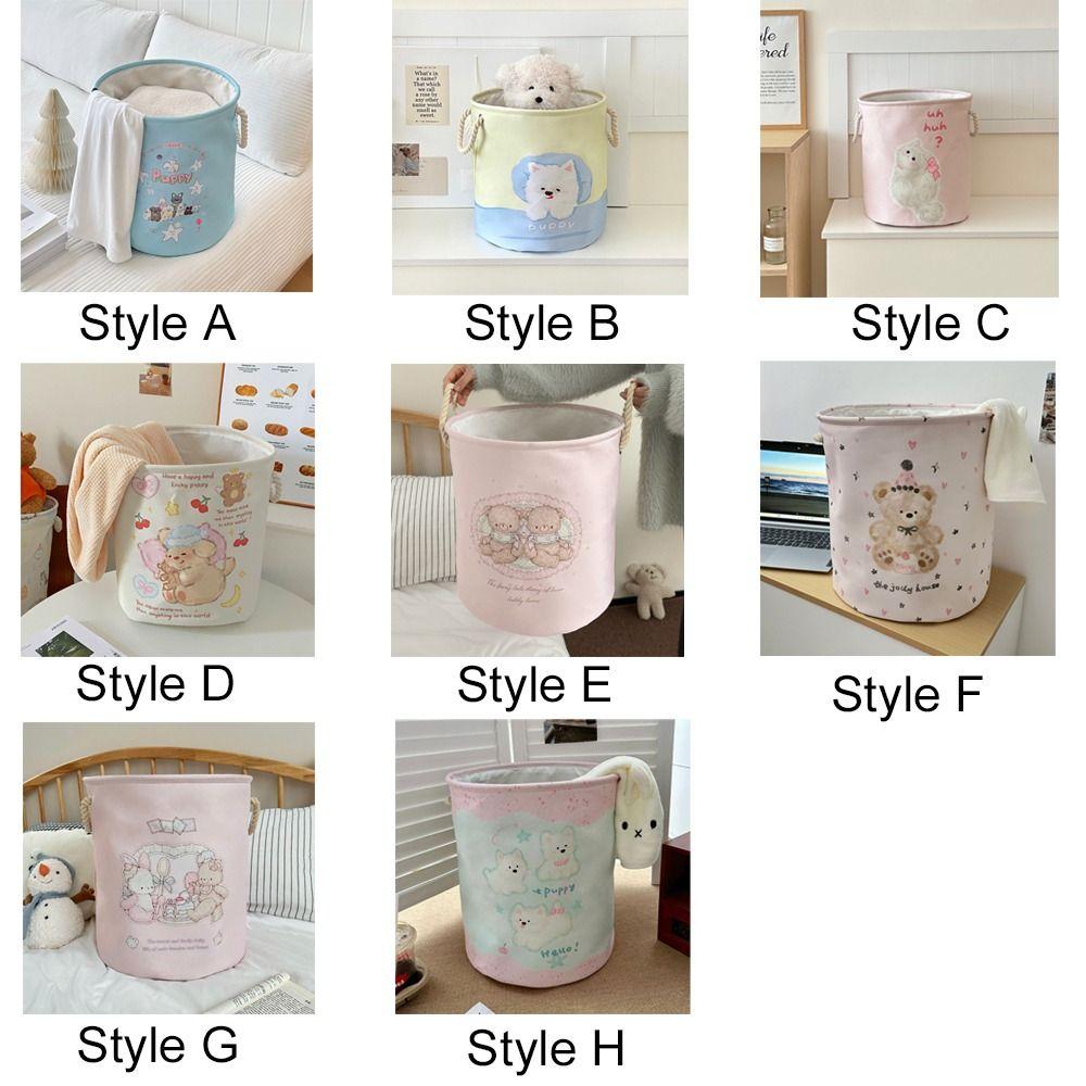 Foldable Toys Storage Basket Cartoon Dirty Clothes Basket Multi-Purpose Laundry Hamper  Kids Room