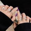 Новое нишевое кольцо с открытым дизайном «Рыбий хвост» с лунным камнем, персонализированное, с чувством высокого класса, простые, легкая роскошь и милые украшения