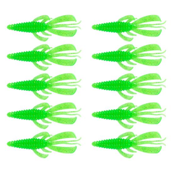 10Pcs Fishing Baits Bright Color Highly Simulated Groove Design Soft Texture High Toughness Colorful Soft Lures Bionic Baits