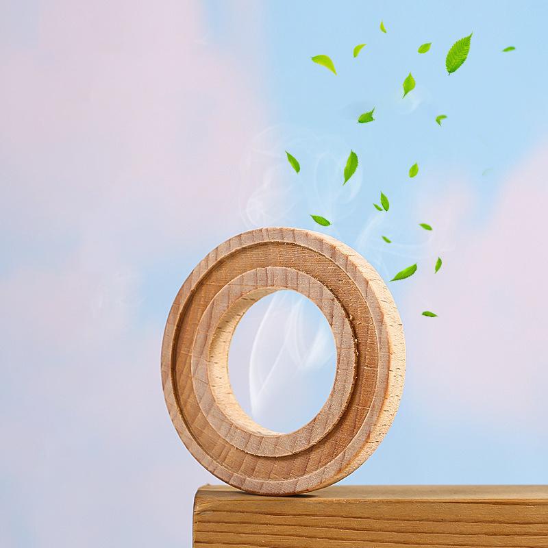 Круговой ароматерапевтический деревянный автомобильный освежитель воздуха, диффузор эфирных масел, впитывающий духи, таблетки из бука, удаление запаха из салона автомобиля