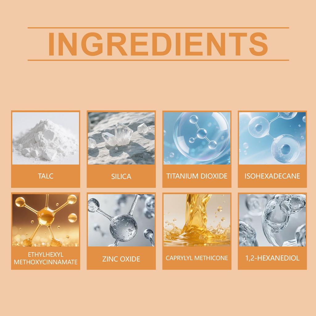 Солнцезащитная фиксирующая пудра, кисть для макияжа лица, подходит для всех тонов кожи, легкая фиксирующая пудра