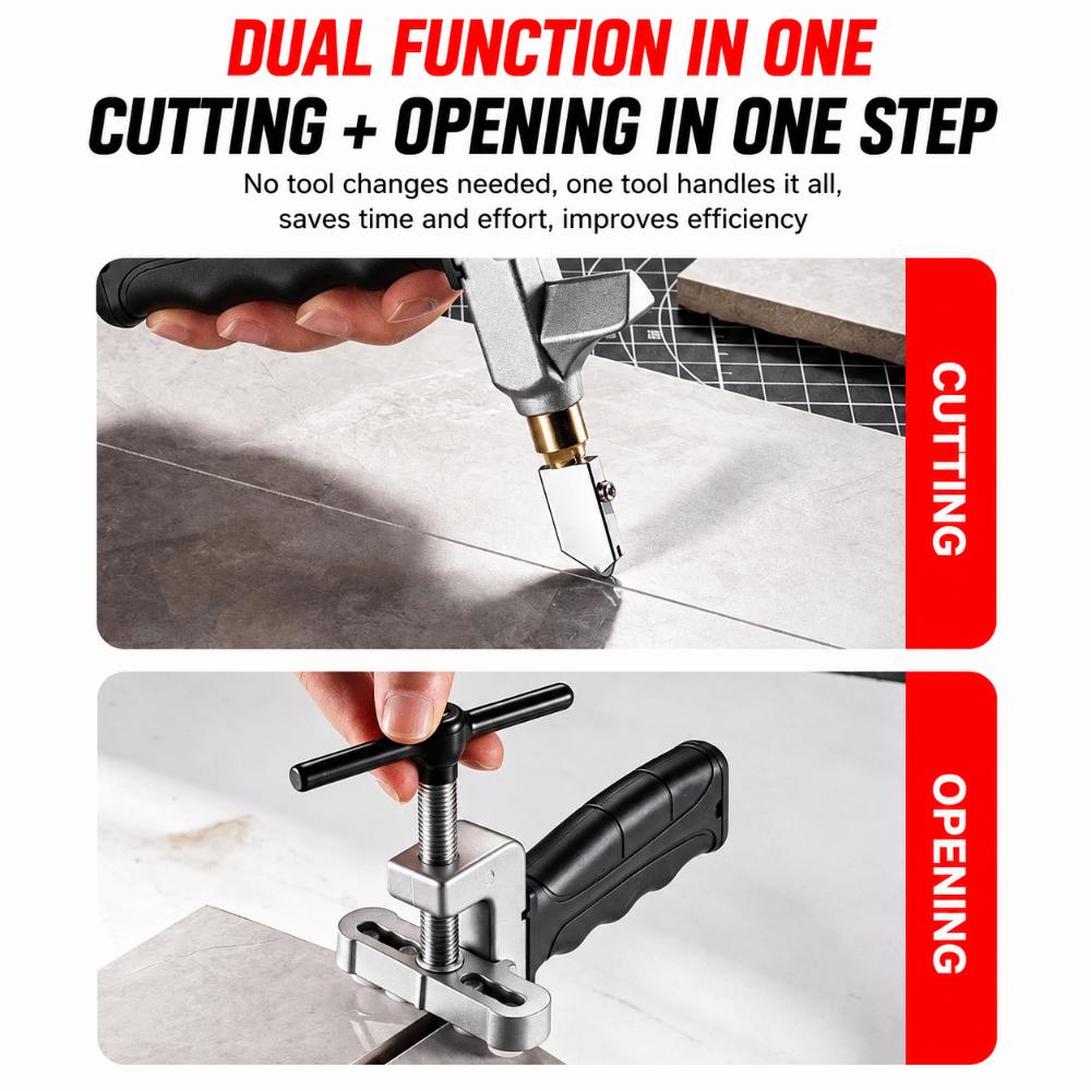 Hand Held Glass Cutting Tool Compact Size Floor Work Tool Hand Held Kit Wall Tile Fit