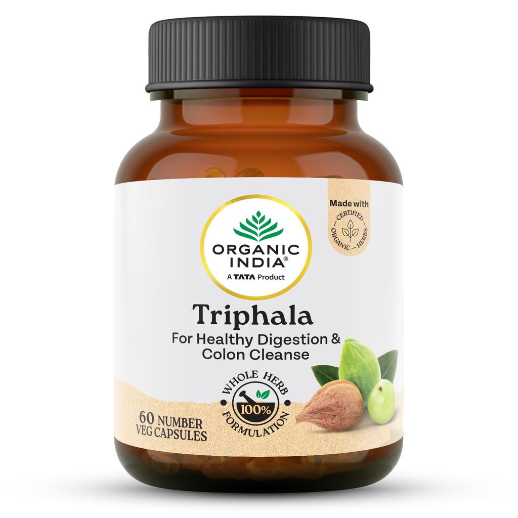 Organic India Triphala 60 Veg Capsules Pack of 3 Digestive Health Colon Support Immune Booster