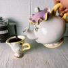 Sun Art Disney and the Potts and Chip Tea Set Teacup Set Tea Pot Beauty and the Beast Goods Ornament Disney Interior SAN2704 "Beauty Beast" Mrs.