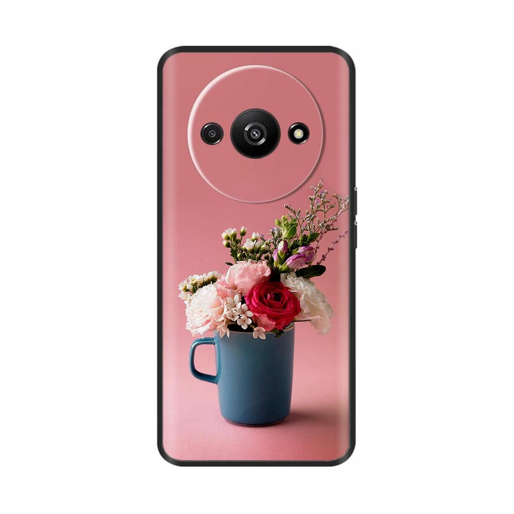 Phone Case For Xiaomi Redmi A3 A3X RedmiA3 Poco C61 PocoC61 Soft Black Silicone Bumper Shockproof Shell Back Cover Carcasa Cases