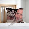 For 45X45Cm 40X40Cm British Actor J-Joseph Quinn Cat Throw Pillow Case Sham Square Car Pillowcase Pad Cushion Cover