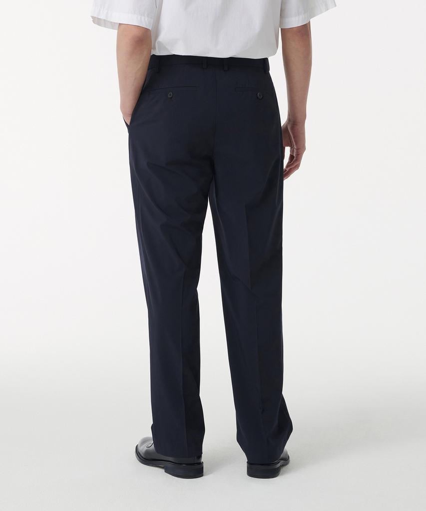 MUSINSA STANDARD [Cooltandard] Wide Hidden Banding Slacks [Navy]