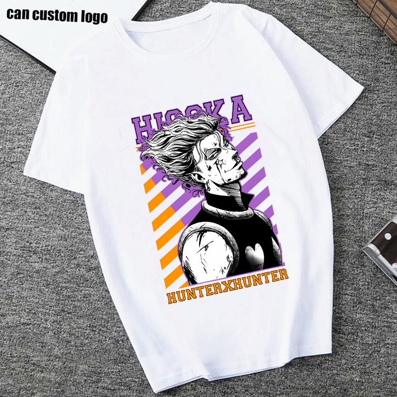 Винтажная мужская футболка Hunter X Hunter с коротким рукавом, футболка Killua Zoldyck, HXH футболка Hisoka, аниме манга, хип-хоп топы, футболка мужская