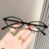 Retro Small Frame Oval Women Plain Glasses Spice Narrow Frame Anti-Blue Glasses Clear Computer Protection Glasses