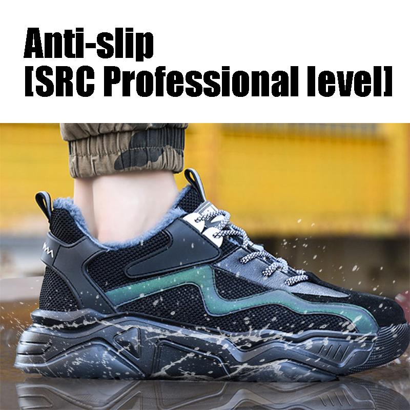 Легкая обувь по страхованию труда, мужская рабочая обувь с защитой от разбивания и пирсинга, дышащая, противоскользящая, износостойкая изоляционная защитная обувь на четыре сезона