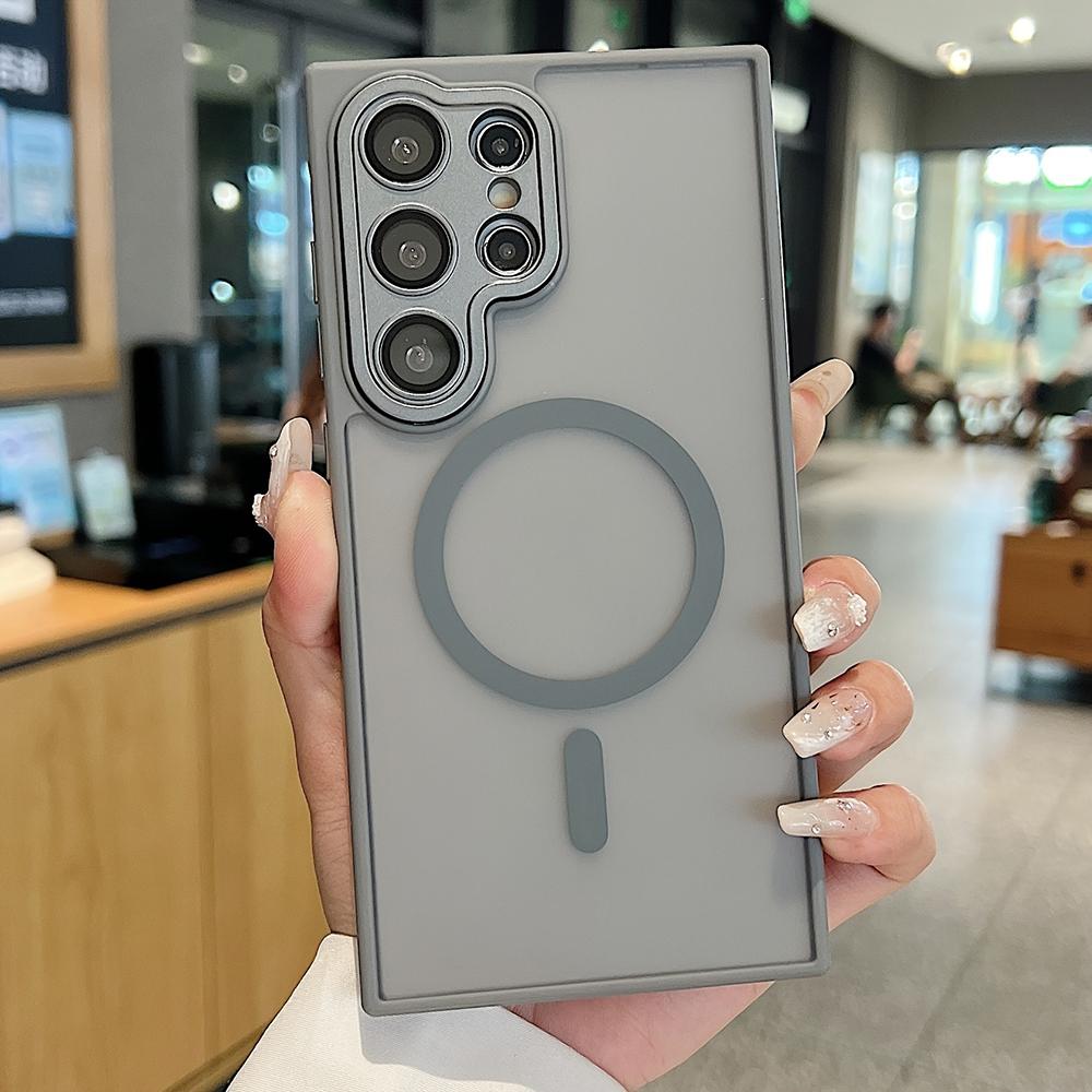 Чехол S26 S25 Ultra Роскошный Прозрачный Магнитный Бронированный Чехол Для Samsung Galaxy S26 S25 S24 S23 S 26 25 Ultra Plus Матовый Задний Чехол