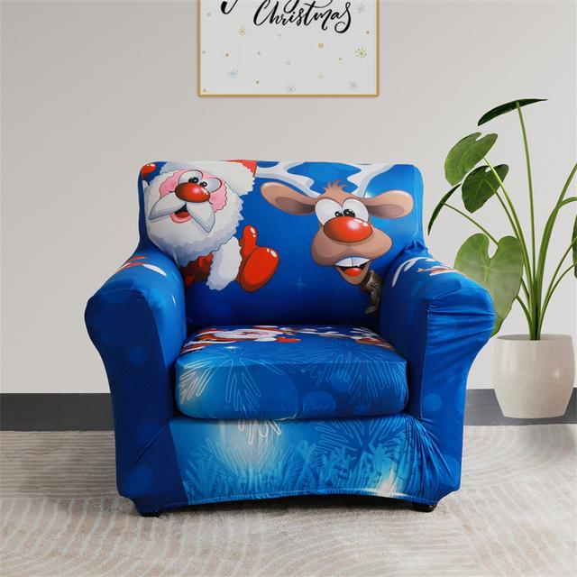1 комплект, Рождественский чехол для дивана, эластичные чехлы для дивана для гостиной, рождественские чехлы для кресел и диванов с чехлами для подушек, диван Bezug