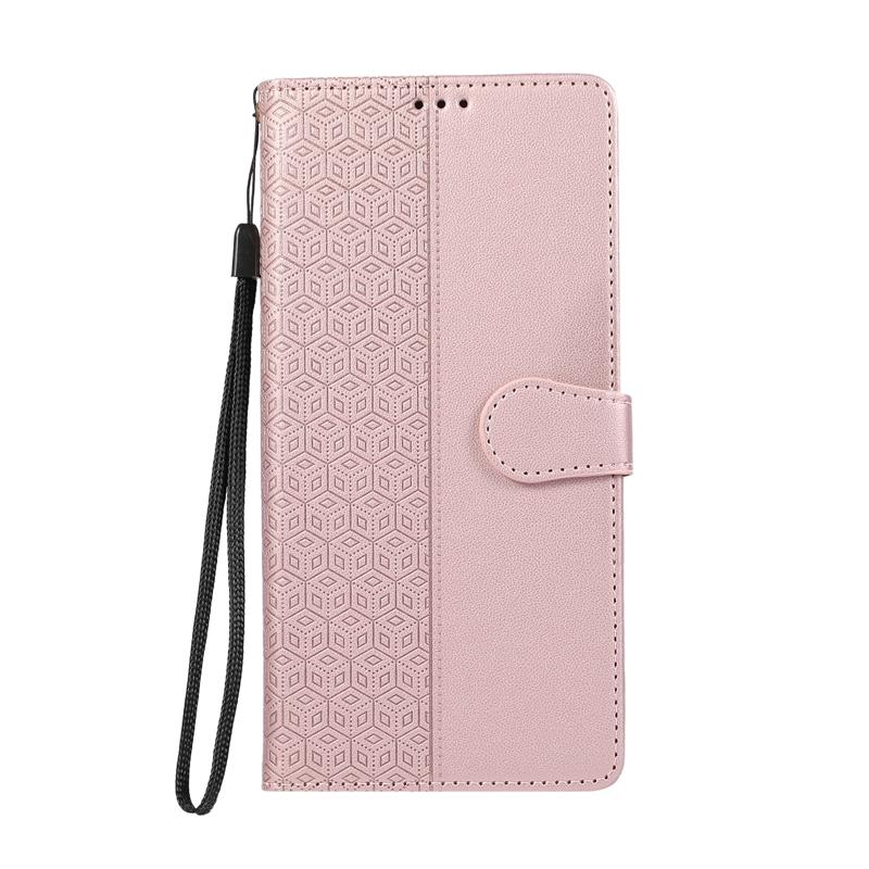 Wallet Case on for OPPO Reno 11F Case Grid Pattern Leather Cover for Oppo Reno11 F Reno 11 8 10 Pro Plus 8T 5G 8Z 7Z 7 Lite Capa