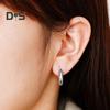 1 Pair Women Earrings Colorful Cubic Zirconia Geometric Circle Huggie Earrings Club Party Dating Short Ear Hoop American European Earrings