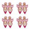 10PCS/lots Valentine's Day Embroidered Patches Pink Love Heart Patch Iron On Patches For Clothing Holiday Decoration Gift DIY