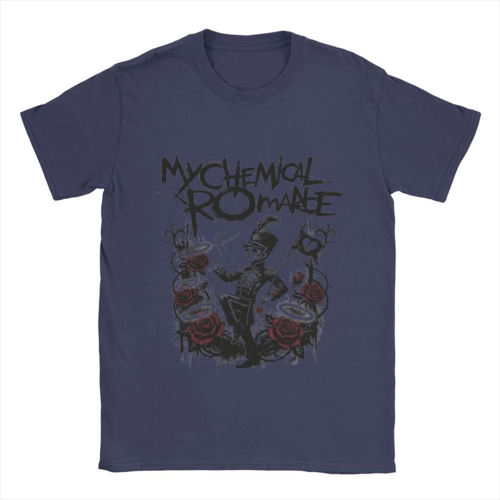 Мужская футболка My Chemical Romances  Смешные футболки с коротким рукавом и круглым вырезом 100% хлопок Летняя одежда