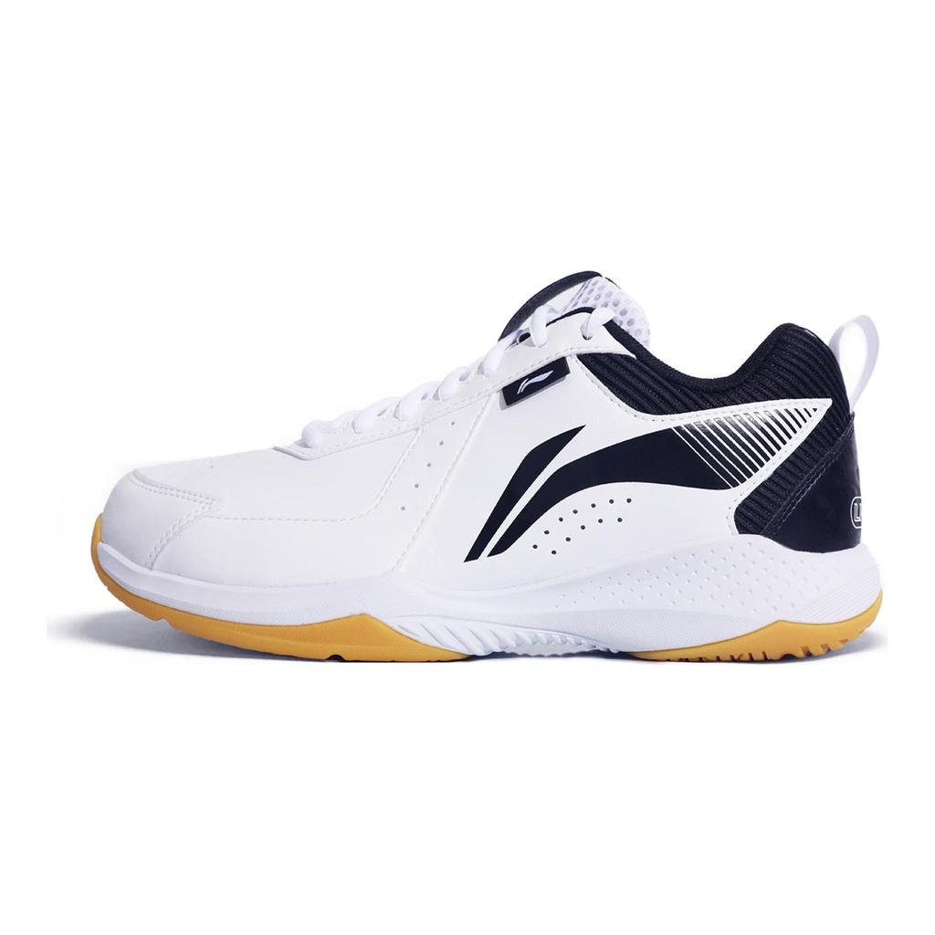 Li Ning Ace Амортизация Нескользящее Покрытие Низкие Бадминтонные Кроссовки Унисекс Белый Черный AYTU015-1