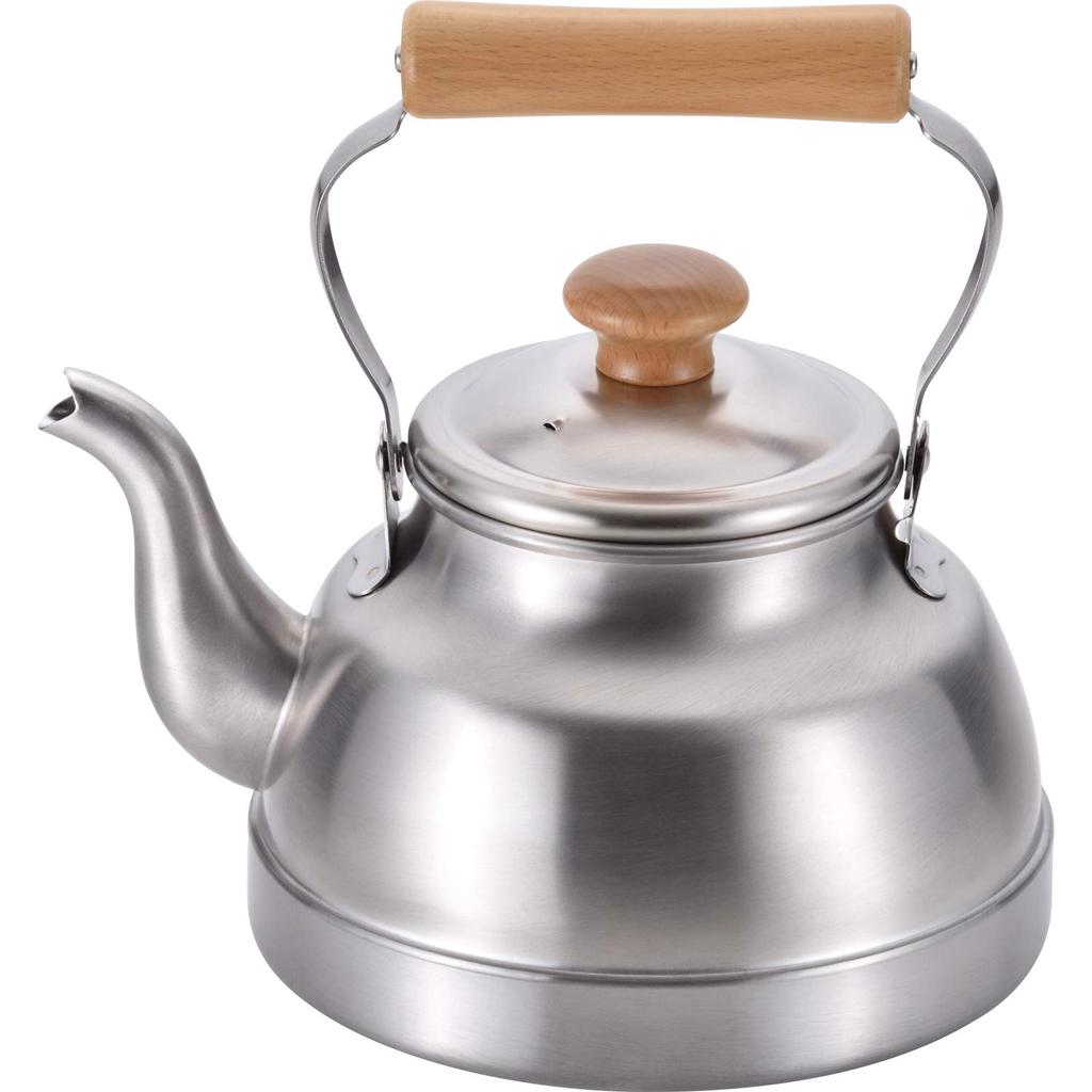 Wahei Freiz Made In Japan Nostalgic Classical Kettle Wooden Handle IH Compatible Chitose Stainless Steel 2.7L CS-005
