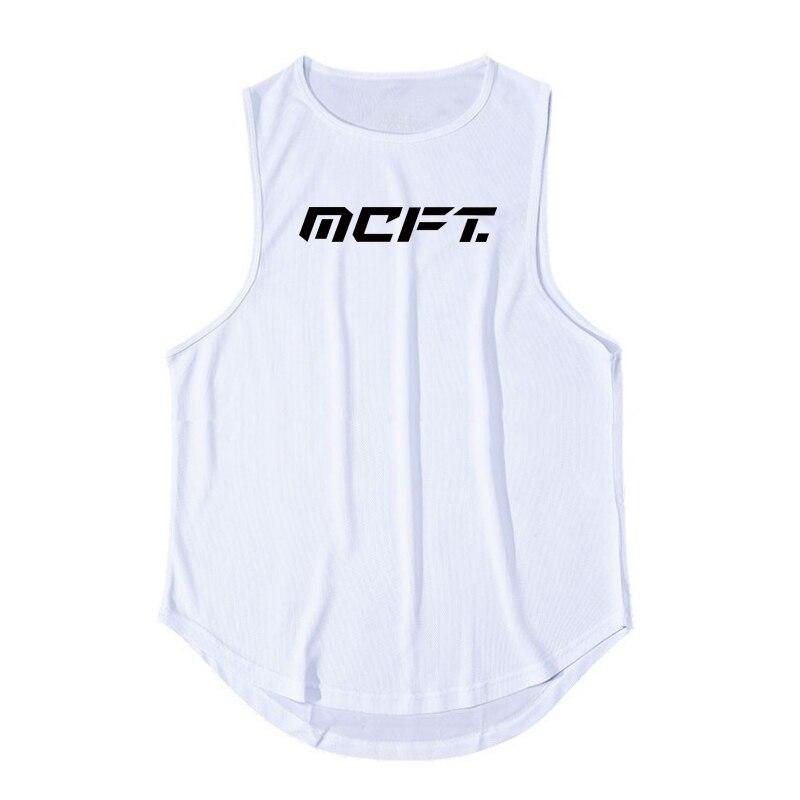 Muscleguys Summer Fitness Sweat-absorbing Breathable Sleeveless T-shirt Fashion Brand Printing Vest Men's Outer Wear Street Fashion Tops