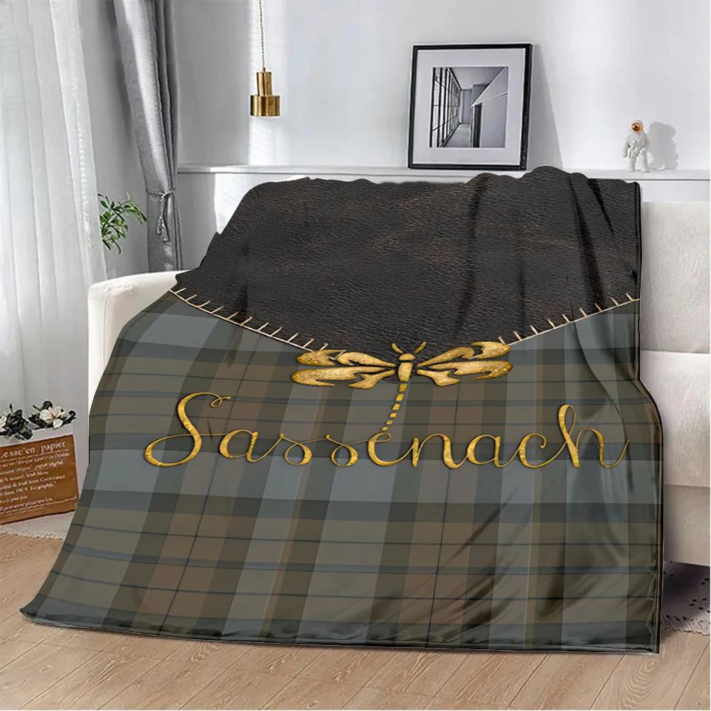 OUTLANDER TV Jamie Fraser Sassenach Dragonfly Printed Blanket Picnic Blanket Warm Soft and Comfortable Home Travel Birthday Gift