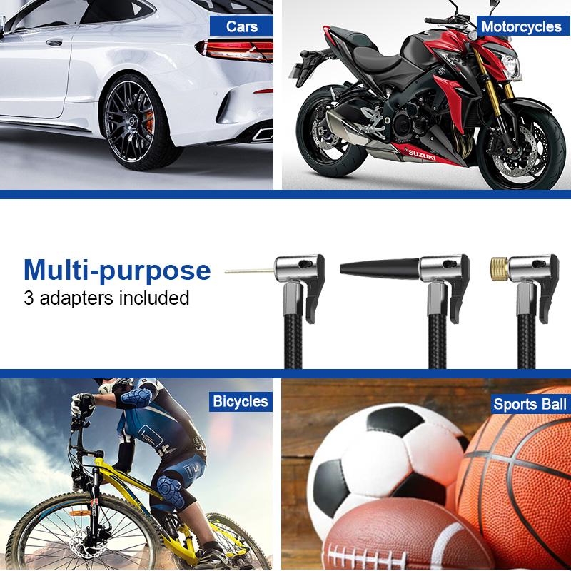 Портативный автомобильный воздушный насос Мини самоходный электрический насос для шин Ручной беспроводной цифровой дисплей Зарядный насос