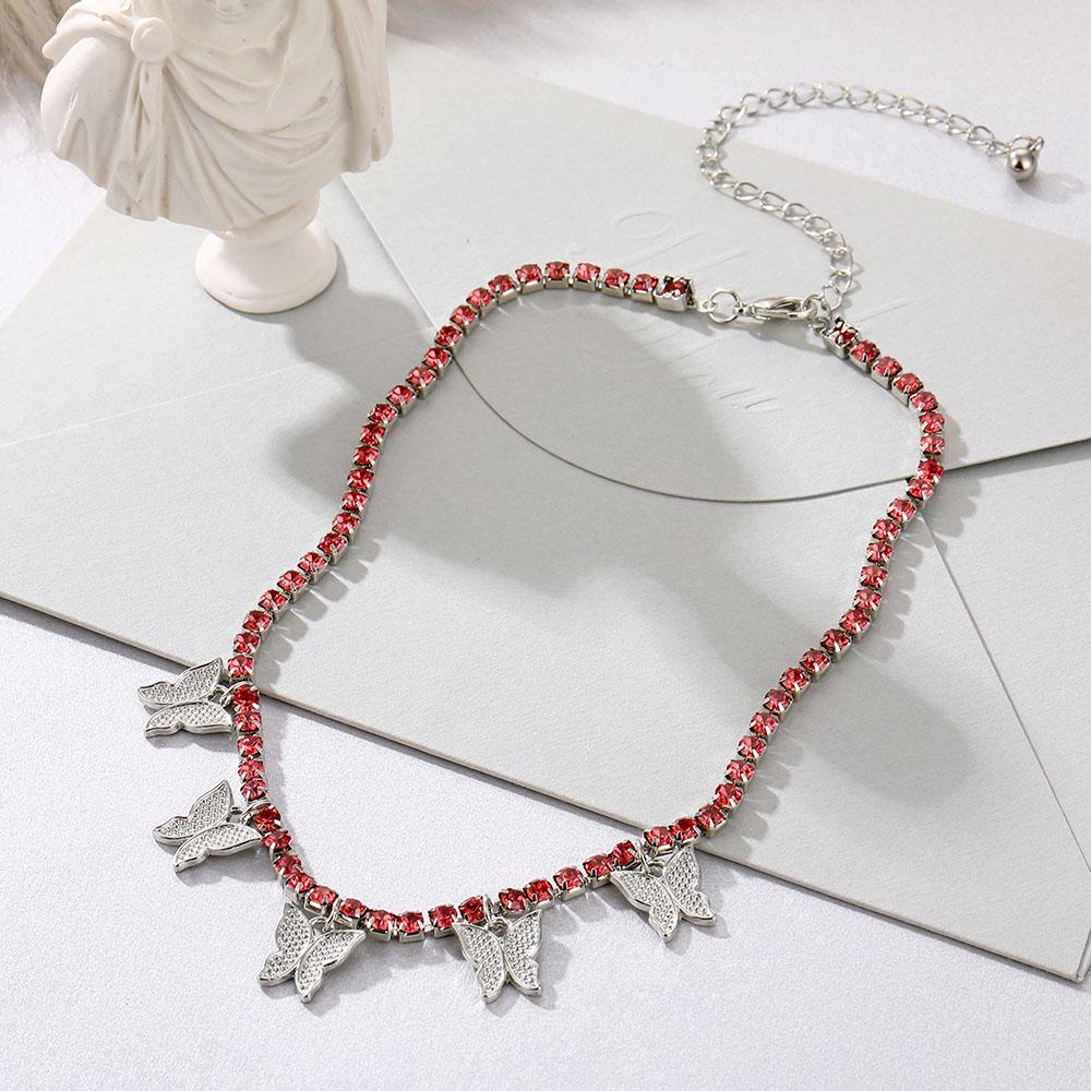 Ожерелье с бабочкой, кулон с бабочкой, ожерелье, женская цепочка на ключицу, модные женские украшения, подарок для девушки