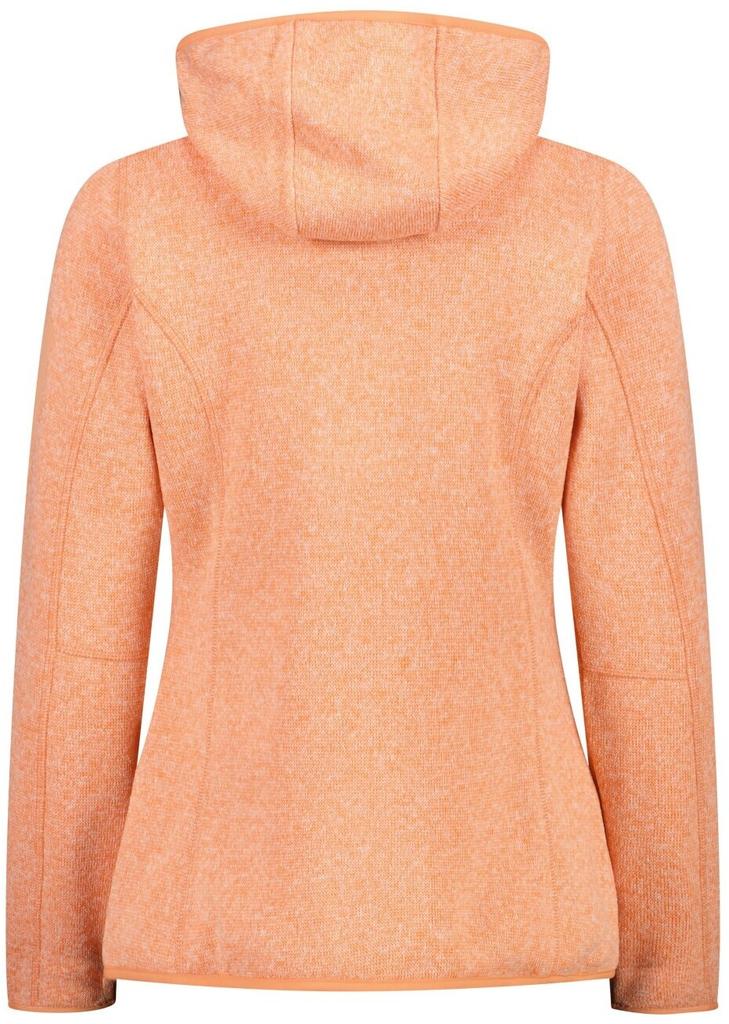 Jacket CMP Woman Fleece Jacket Fix Hood (3H19826) Jacket Knitted Melange Hoody (3h19826-03ct) White-salmon