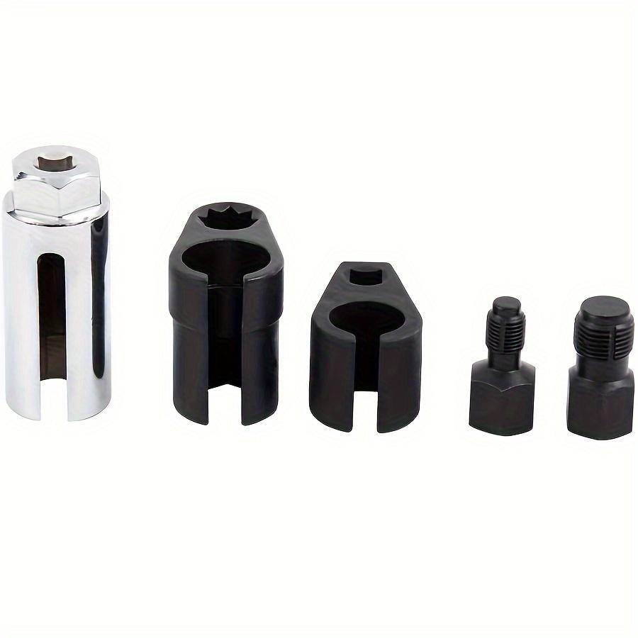 Набор из 5 предметов автомобильных торцевых ключей со смещением для кислородных датчиков, торцевая головка 22 мм, привод 1/2" 3/8", инструмент для демонтажа кислородных датчиков