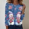 Рубашки с длинным рукавом для женщин, милые футболки с графическим принтом, блузки, повседневные базовые топы больших размеров, пуловеры