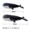 Missmat Whale Plush Hugging Body Pillow, Extra Large Soft Animal Cushion, Washable Side-Sleeping Pillow, Room Decor Gift, Approx. 100cm (Black)