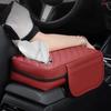 Car Armrest Cushion Cover With Tissue Box Leather Universal Auto Center Console Armrest Protective Mat Support Height Pad for Suvs Trucks Vehicles