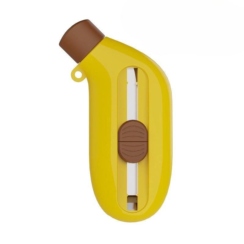 1PC Banana Peeler, Multifunctional Portable Mini 3-in-1 Peeler Box with Retractable Stainless Steel Peeler