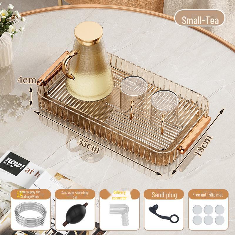 Портативный поднос для чайного сервиза: Легкая роскошь для дома, кемпинга или пикника – пластиковая сушилка для сухого заваривания