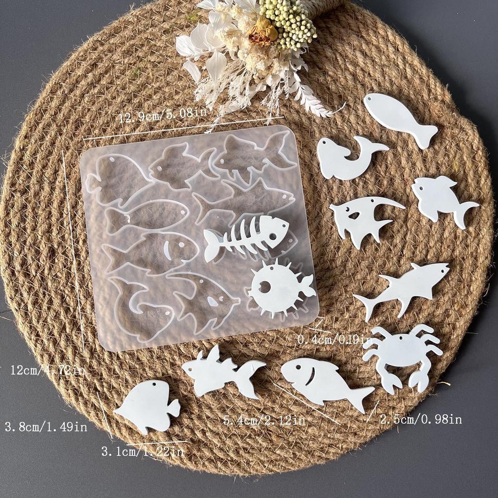 Подвеска в виде ракушки-дельфина, украшение из эпоксидной смолы, силиконовая форма в виде морского животного-дельфина, серьги, гипсовые формы