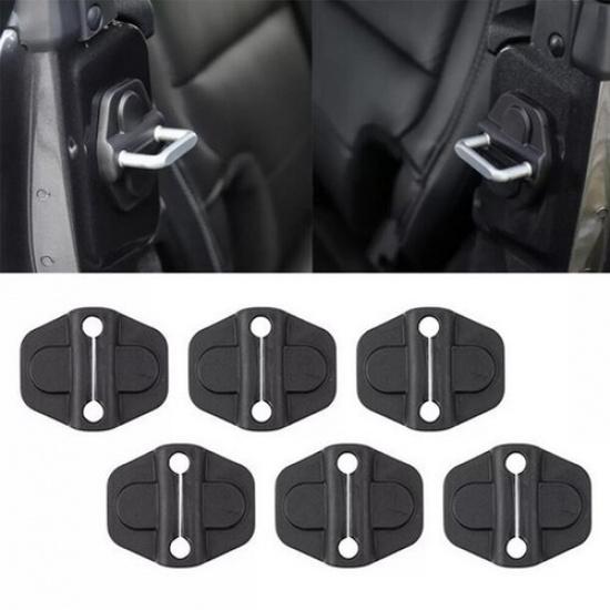 8pcs Door Lock Cover + Screw Protector Trim For Jeep Wrangler JL JT 2018- 2024