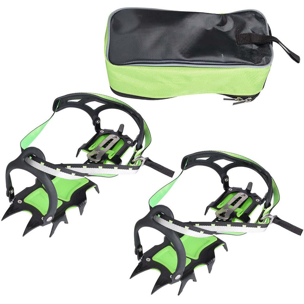 1 пара 14 зубчатых ледовых кошек, противоскользящие захваты для обуви, шипы, бутсы для зимнего туризма и скалолазания на открытом воздухе