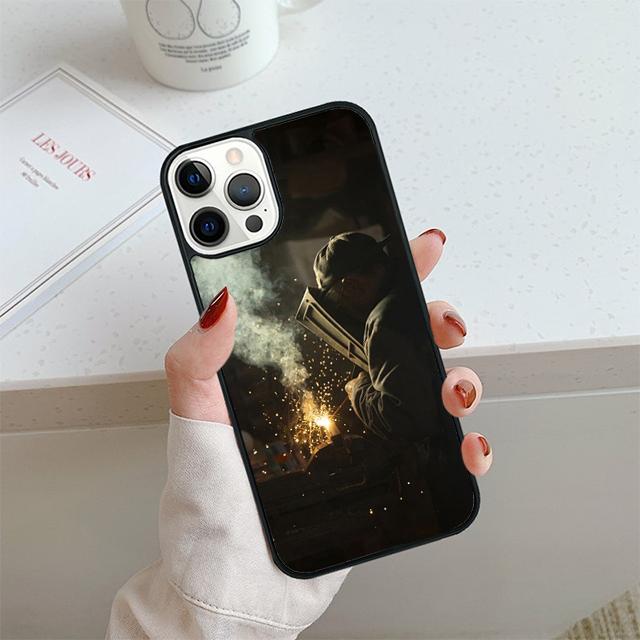 Welder Welding Hot Metal Worker Phone Case For iPhone 17 Air 13 12 14 15 16 Cover For Apple Pro Max 6S Plus