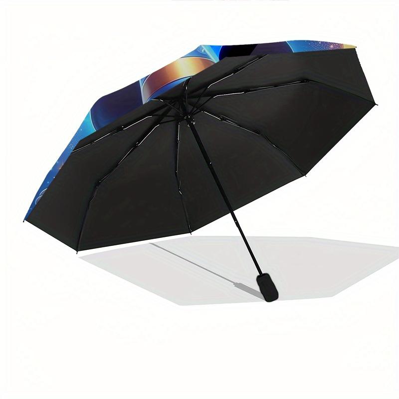 Mickey Mouse,Magic Hat Themed Automatic Opening and Closing Folding Umbrella, Reinforced 8 Ribs, Compact Travel Design, Fashionable Folding