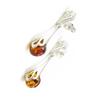 [I8948] - Amber 'Inspiration' Silver Earrings
