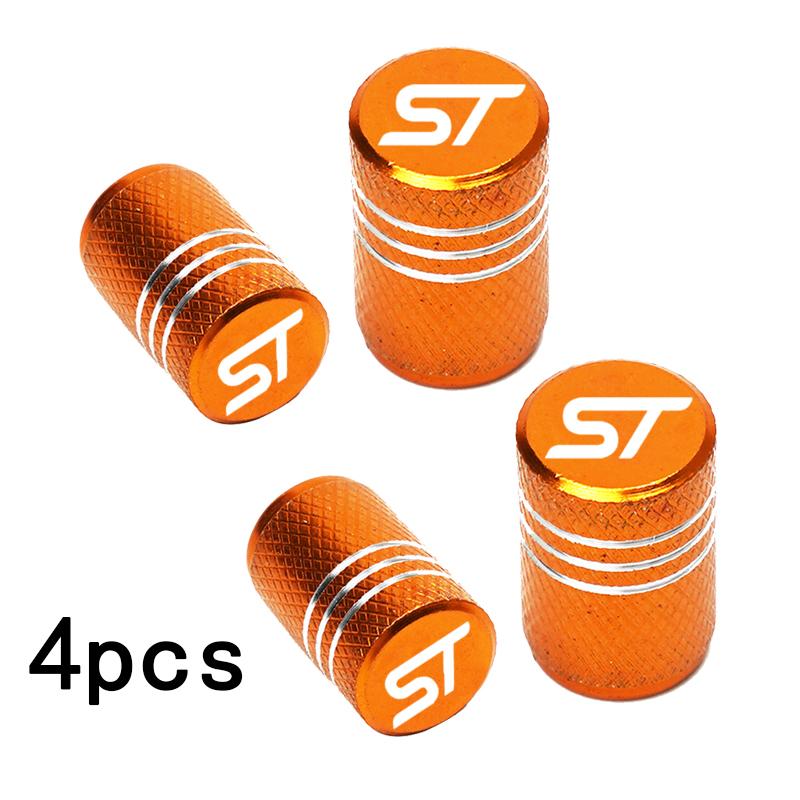 AJD1 For Ford ST FOCUS 2 3 Mondeo Fiesta Kuga MK2 MK3 MK4 Accessorise Car Wheel Tire Valve Caps Tyre Stem Covers Airdust Waterproof