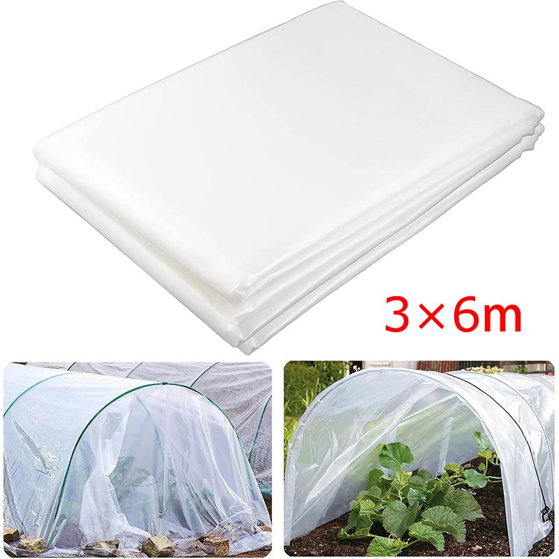 Покрытие для растений теплицы Садовое Непромокаемый пластик Устойчивый к УФ-излучению Садоводство Ветрозащитный Пылезащитный Толстый Фермерский Прозрачный