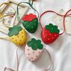 1 Pcs Kids Girls Cute Cartoon Strawberry Mini Coin Purse Princess Mini Messenger Bag Cartoon Shoulder Bag Girls Gift