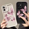 Shockproof TPU Phone Case For iPhone 16 15 Pro Max 14 Plus 13 12 Pro 11 XS XR 8 7 Butterfly Soft Matte Silicone Lens Protection Bumper Cover