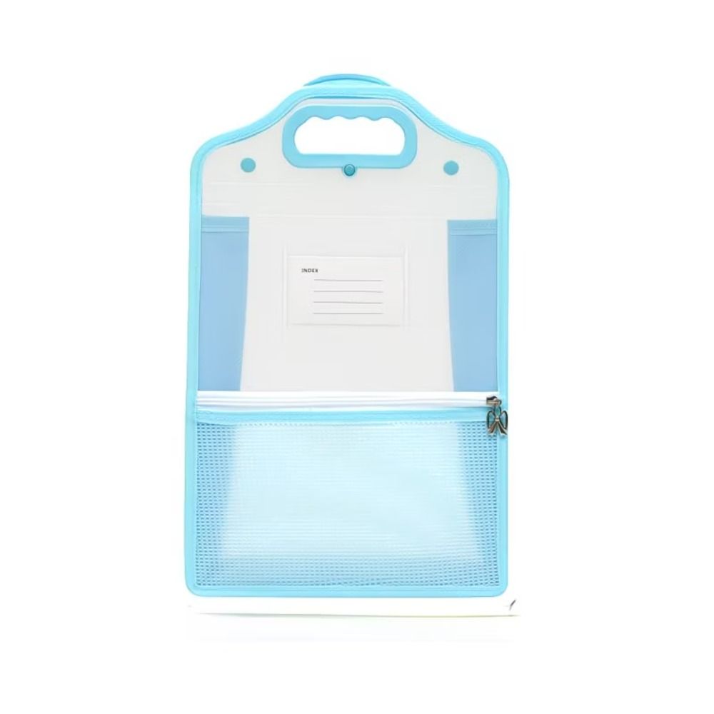 Zipper-Type A4 Document Bag Large Capacity Student Book Bag Homework Bag Test Paper Bag  Office