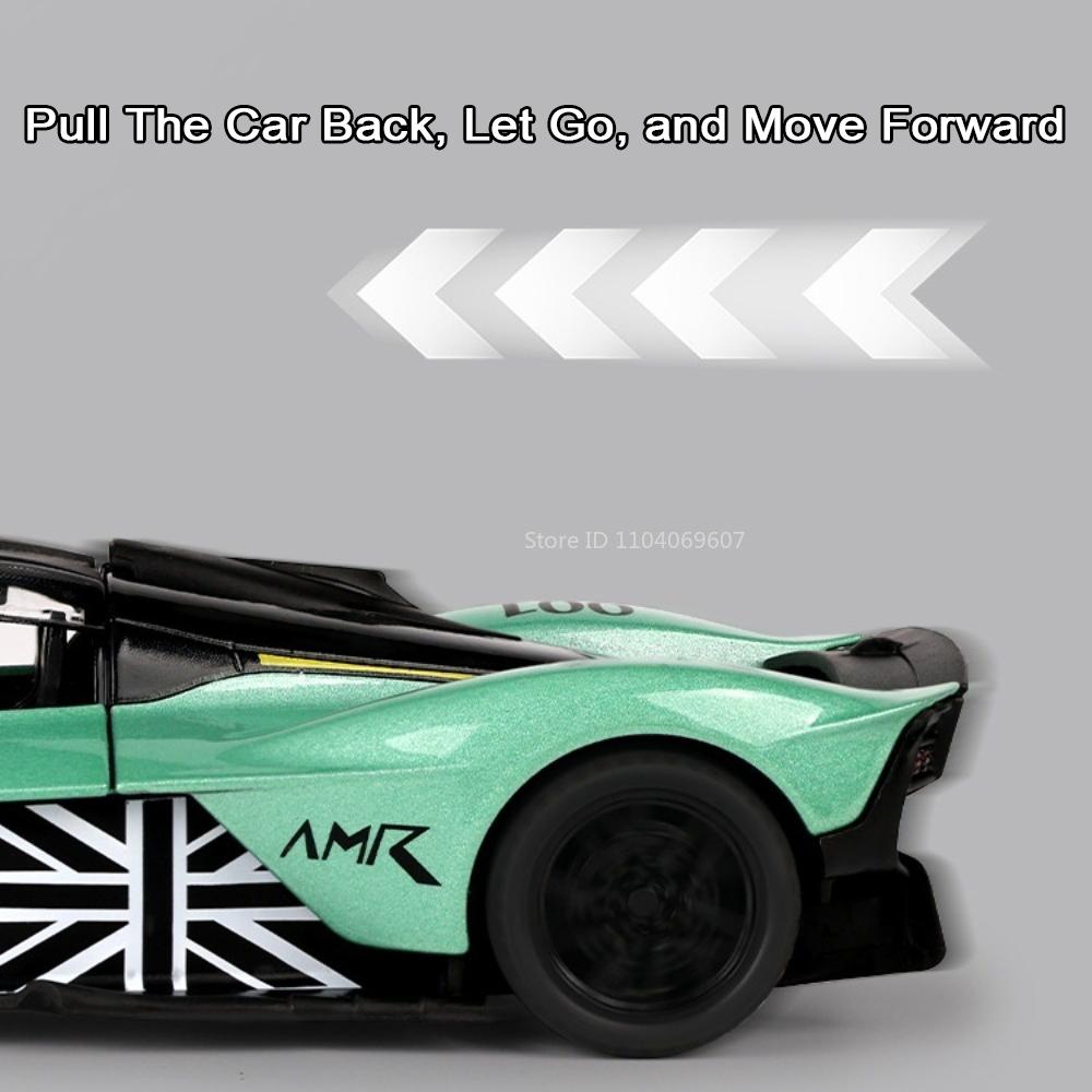 1:32 Валькирия Вулкан Модель Спортивный Автомобиль Игрушка Сплав Литой Под Давлением Оттягивающиеся Модели Машин Коллекция Транспортных Средств Звук Свет Детские Игрушки Подарки